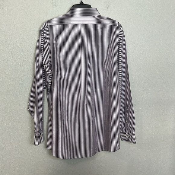 Brooks Brothers Blue/Red Striped Regent Dress Shirt Size 16.5 - Picture 4 of 8